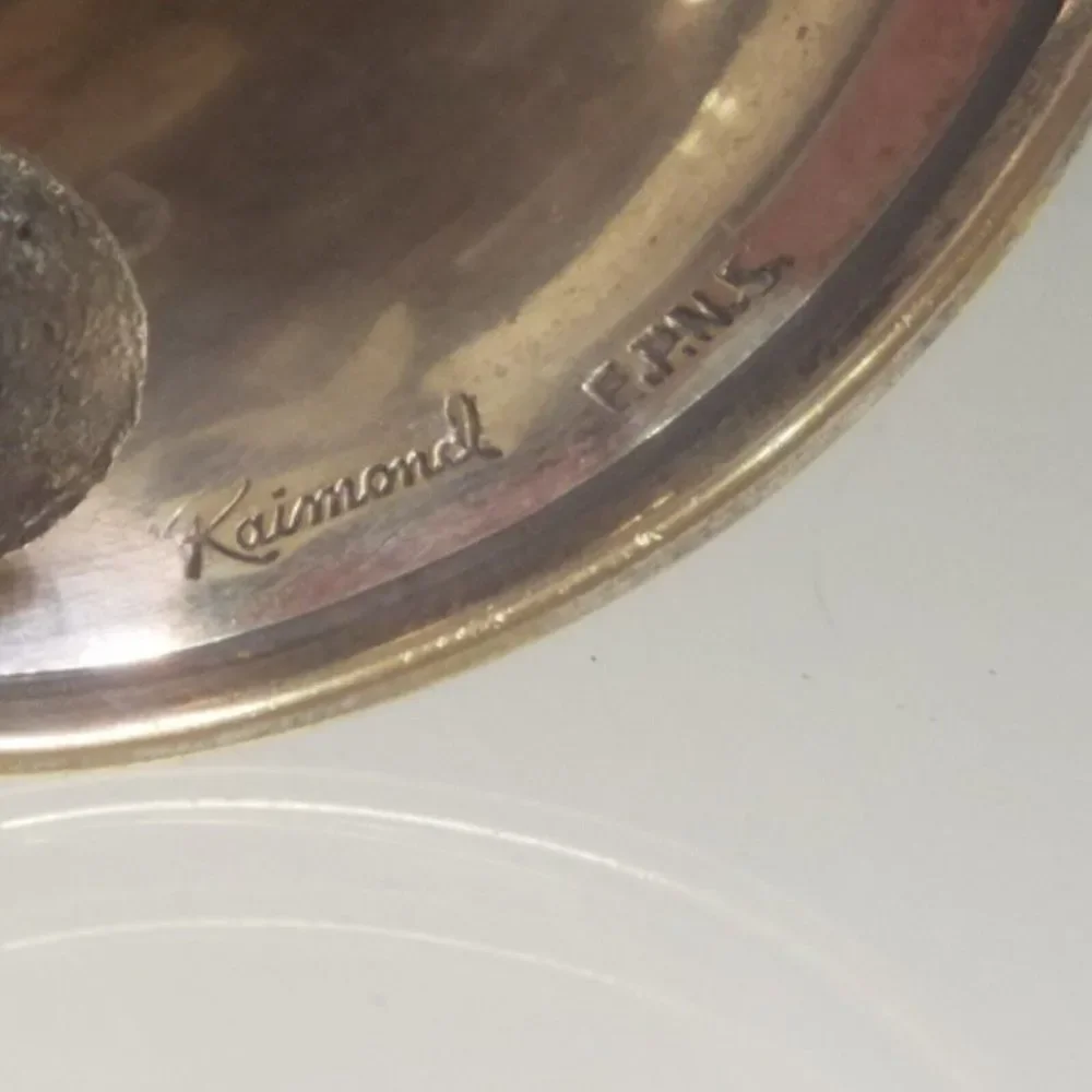 Vintage 1978 Christmas Bell Ornament Raimond Silver Plate Butler Dinner Bell